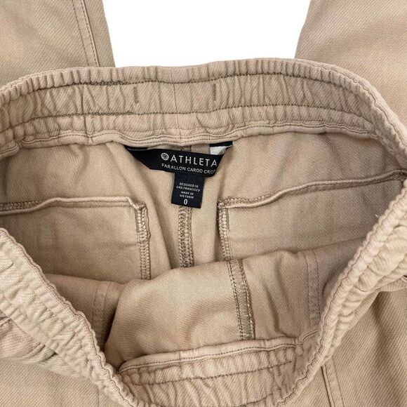 ATHLETA Farallon‎ Cargo Crop Pants in Taupe Sz 0 - Picture 4 of 9